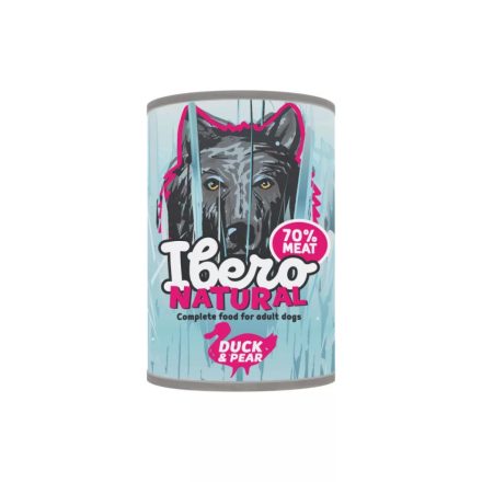Ibero Natural Low-Grain pástétom kacsával és körtével felnőtt kutyáknak 400 gr