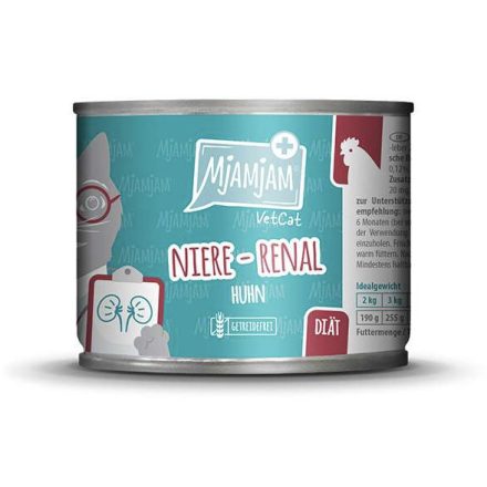 MjAMjAM-VetCat-Renal Vesebetegség esetén (Csirkés) 200 g