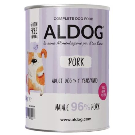 ALDOG® PORK – MONOPROTEINES SERTÉSPÁSTÉTOM FELNŐTT KUTYÁKNAK 400 g