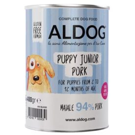   ALDOG® PUPPY-JUNIOR PORK MONOPROTEINES KÖLYÖKKUTYA PÁSTÉTOM 400 g
