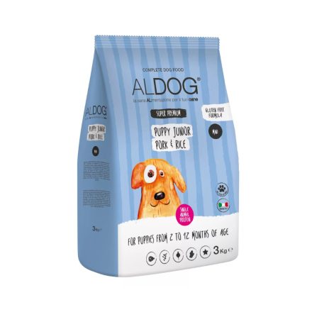 ALDOG PUPPY-JUNIOR PORK KUTYATÁP MEDIUM 3 KG