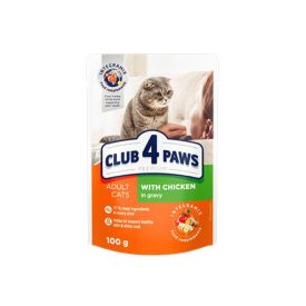   CLUB4PAWS Teljes értékű nedves eledel macskáknak-Csirkével, szósszal