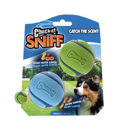 CHUCKIT! SNIFF FETCH LABDA DUO BACON ÉS MOGYORÓVAJ M 2DB-OS