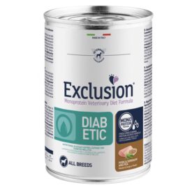   Exclusion Diabetic Pork&Sorghum 400 g nedves kutyatáp cukorbeteg kutyáknak konzerv