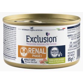   Exclusion Renal Phase I (sertés, borsó, rizs) konzerv cicáknak (vesebetegség és oxalát kő esetén) 85g