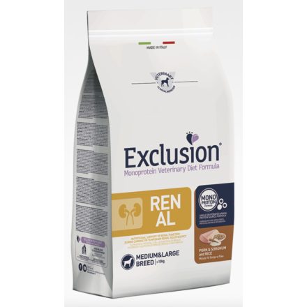 Exclusion Renal Pork & Sorghum and Rice Medium & Large Breed 12kg