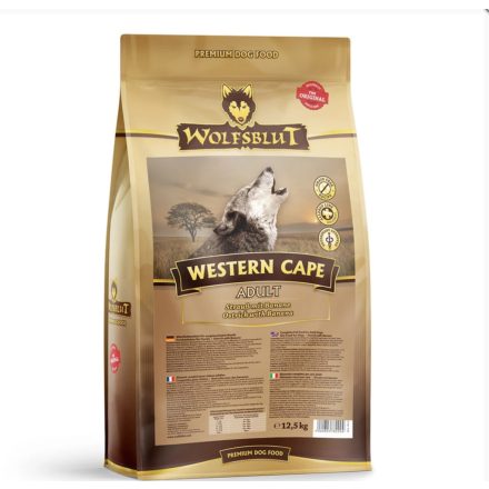 WOLFSBLUT WESTERN CAPE ADULT STRUCC BANÁNNAL SZÁRAZ KUTYATÁP 12,5 KG