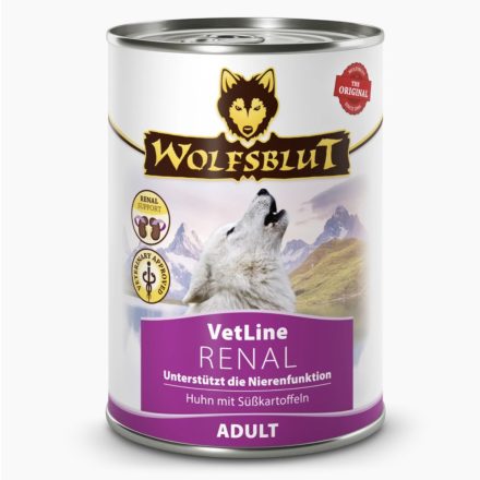 WOLFSBLUT VETLINE RENAL CSIRKE ÉDESBURGONYÁVAL KONZERV NEDVES KUTYATÁP 395 G