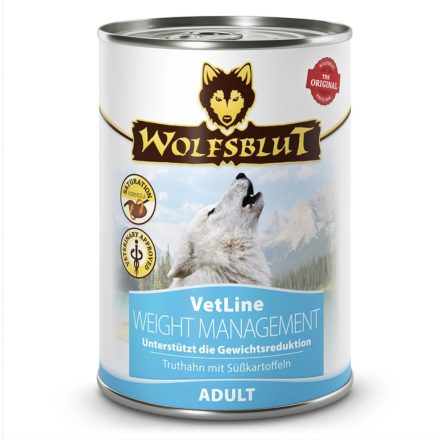 WOLFSBLUT VETLINE WEIGHT MANAGEMENT PULYKAHÚS KONZERV NEDVES KUTYATÁP 395 G