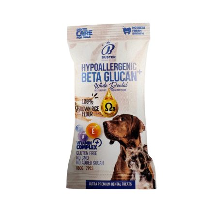 White Dental Hypoallergenic Beta Glucan Dental Stick 7 db