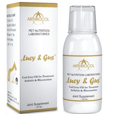 Lucy & Gus csukamájolaj arthrózisra, reumára, a fényes szőrzetért