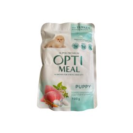   OPTIMEAL Teljes értékű nedves eledel kölyökkutyáknak-Pulykával és sárgarépával szószban 100g
